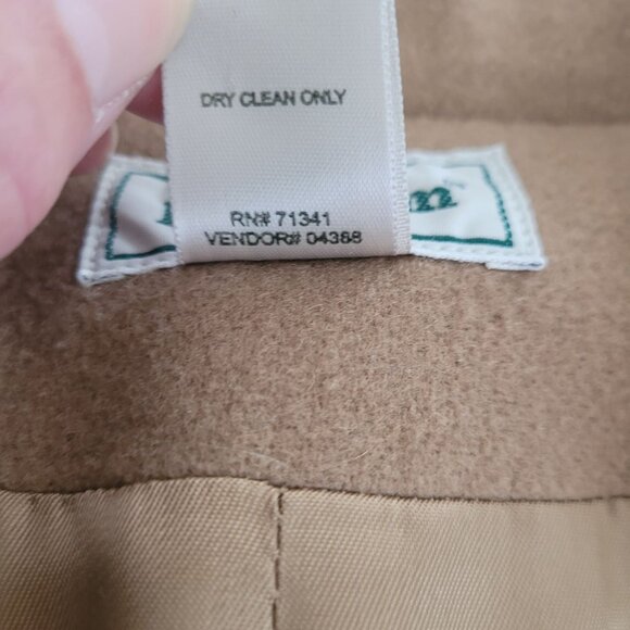 L.L. Bean Womens Tan Wool Blazer 12 Jacket office siren Classic Preppy Academia - Picture 8 of 8